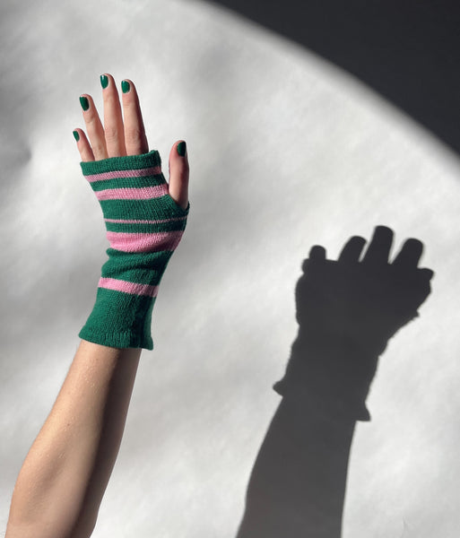 Striped Fingerless gloves