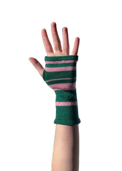 Striped Fingerless gloves